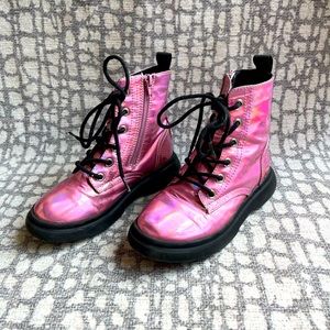 DV by Dolce Vita Lace Up Boot/ Size 13/ Pink Metallic